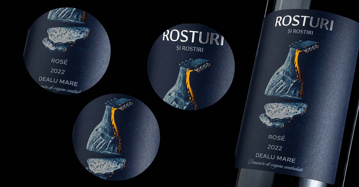 3 authentische Wein-Etiketten für CRAMA deMatei | Rottaprint 